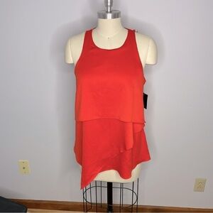 Alfani Ruffled Dressy Tank Top- Tropical Punch- Size 6- NWT